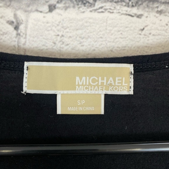 Michael Kors Black Sequin Short Sleeved Top size Small - Picture 3 of 10